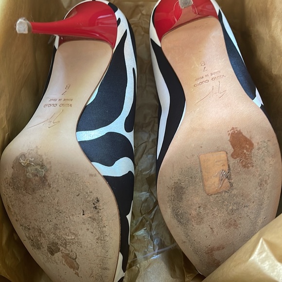 GIUSEPPE ZANOTTI ZEBRA PRINT PEEP TOE PUMPS 37 - Picture 6 of 16